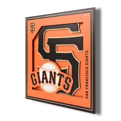 San Francisco Giants Fanpoint 12'' x 12'' 3D Logo Wall Art