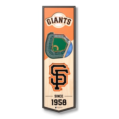 San Francisco Giants Fanpoint 6'' x 19'' 3D StadiumView Banner