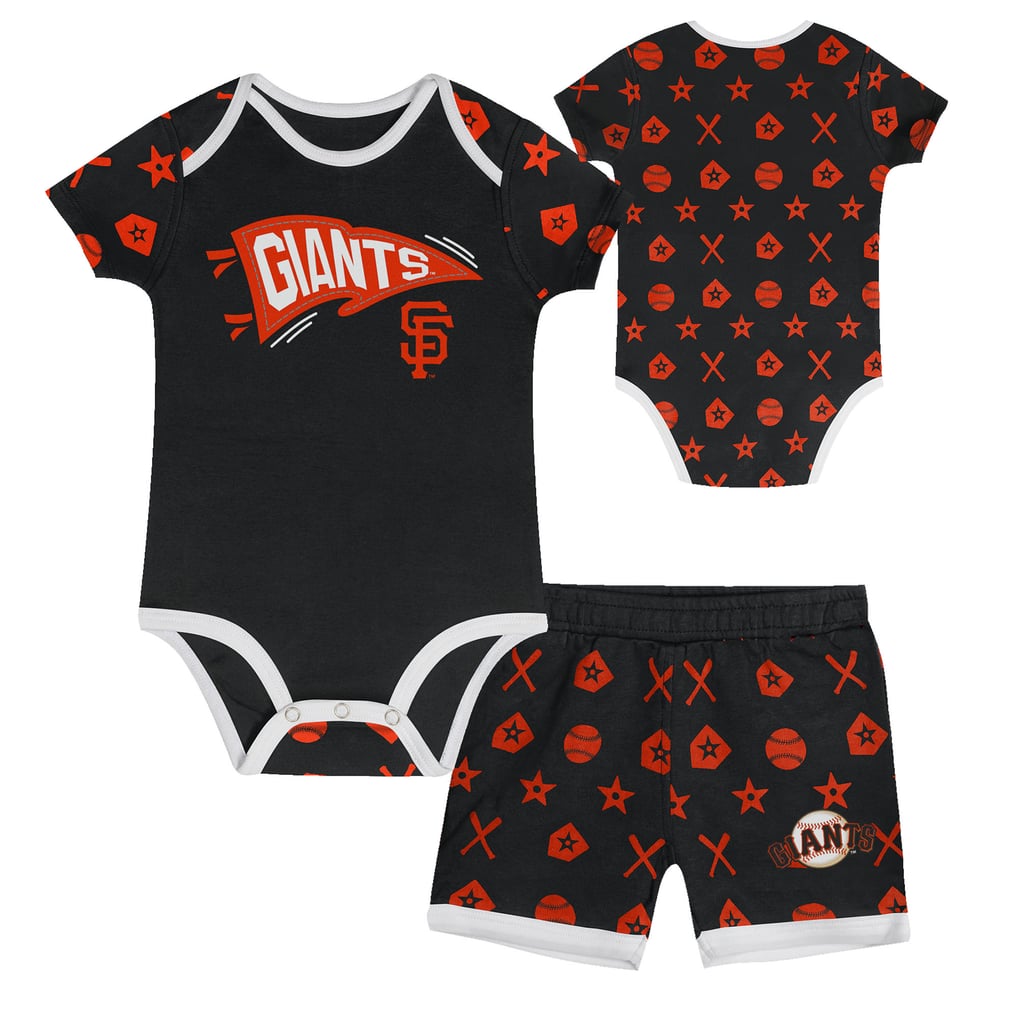  San Francisco Giants Infant On Deck 2-Piece Diaper Cover Set - Black