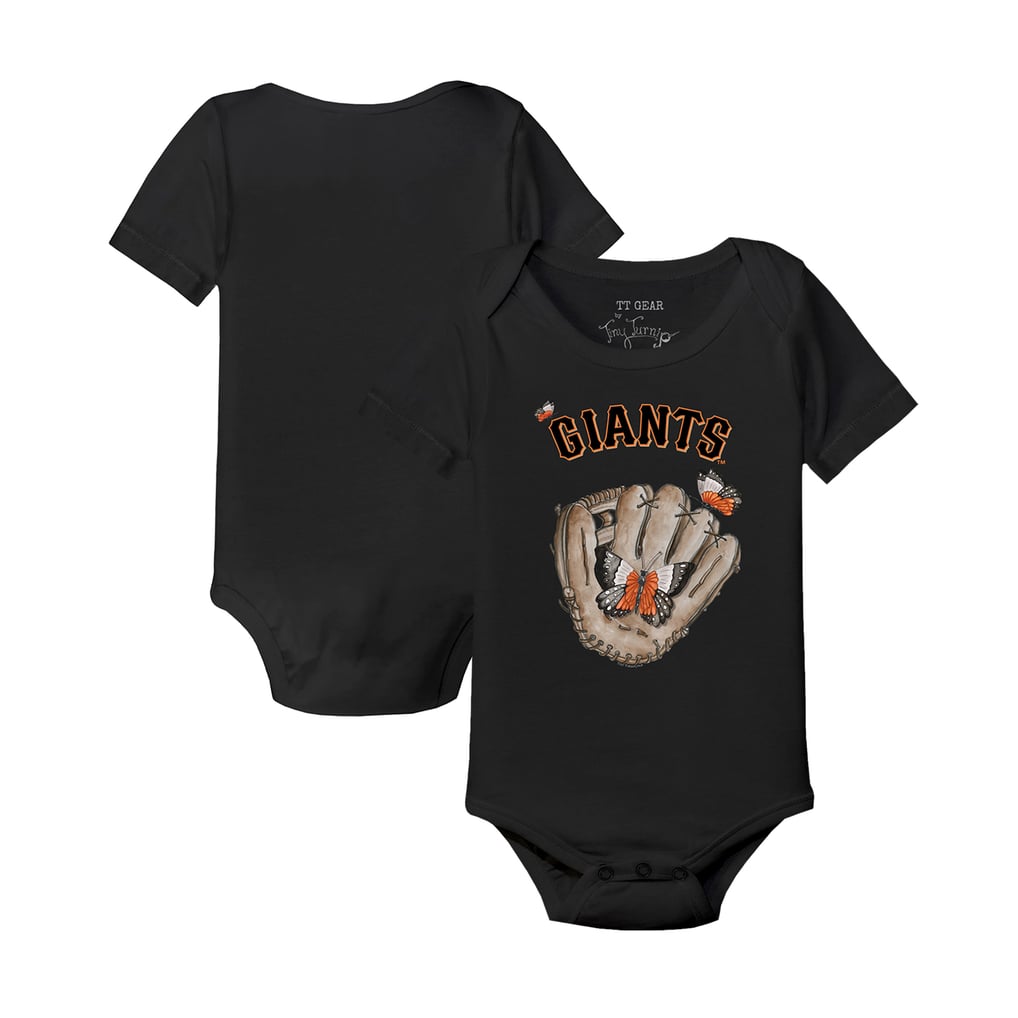 San Francisco Giants Tiny Turnip Infant Butterfly Glove Bodysuit - Black