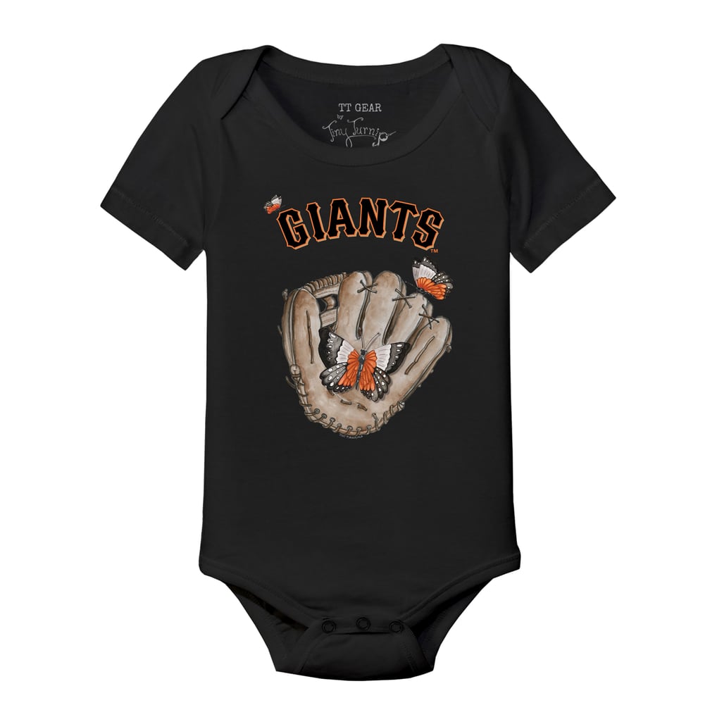 San Francisco Giants Tiny Turnip Infant Butterfly Glove Bodysuit - Black