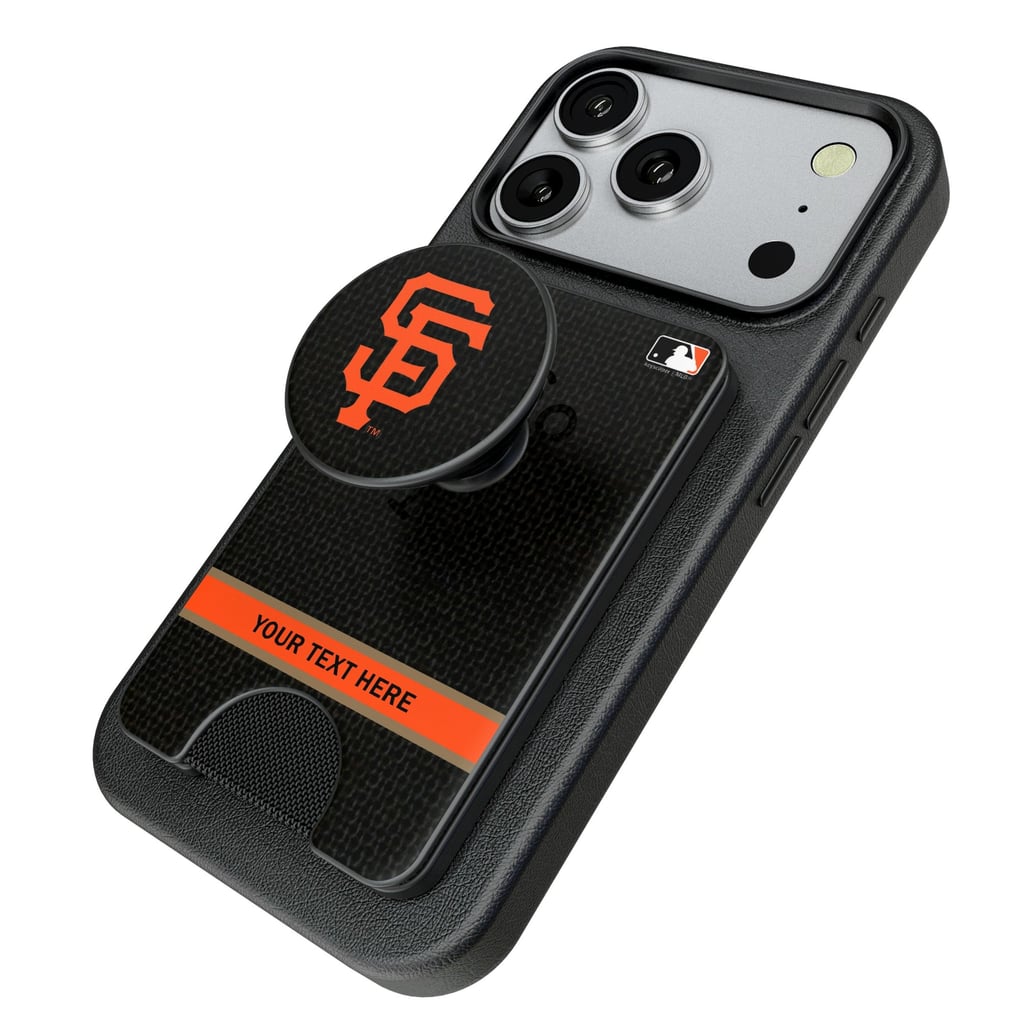 San Francisco Giants Keyscaper Personalized Solid PopSockets Magnetic Wallet