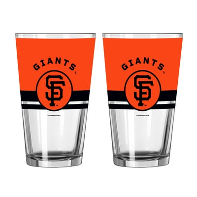 San Francisco Giants Logo Brands Two-Piece 16oz. Horizon Pint Glass Set