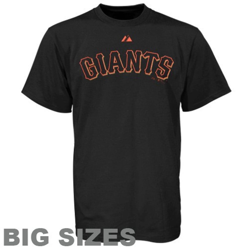 Majestic San Francisco Giants Black Team Logo Big Sizes T-shirt