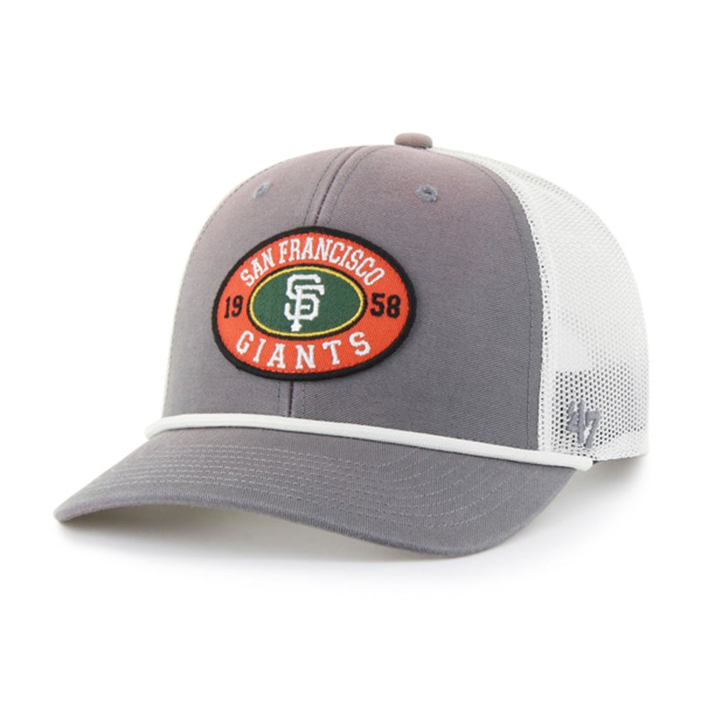 San Francisco Giants '47 Tide Sweep Rope Trucker Adjustable Hat - Gray/White