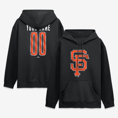 San Francisco Giants Big & Tall Forged Mascot Personalized Name & Number Hoodie - Black