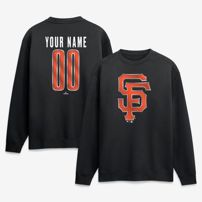 San Francisco Giants  Forged Mascot Personalized Name & Number Sweatshirt - Black