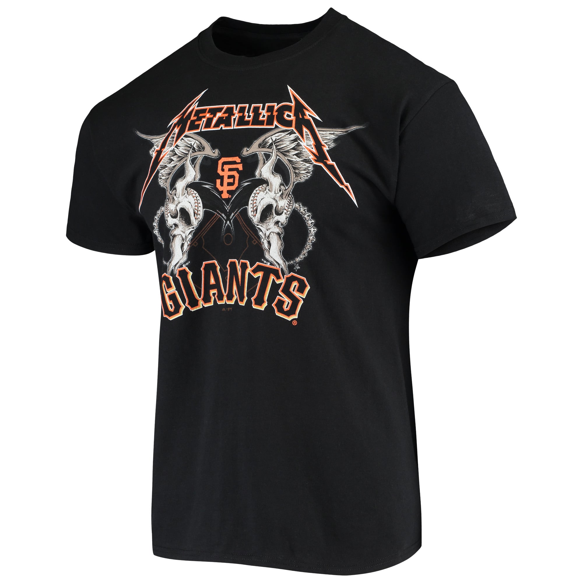 ビッグサイズ メタリカ Tシャツ サンフランシスコ ジャイアンツ Men's San Francisco Giants Black Metallica Wings T-Shirt