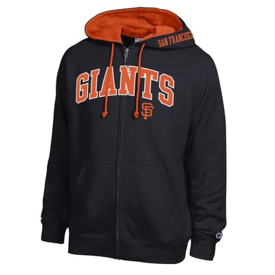  San Francisco Giants Champion Fleece Full-Zip Hoodie - Black