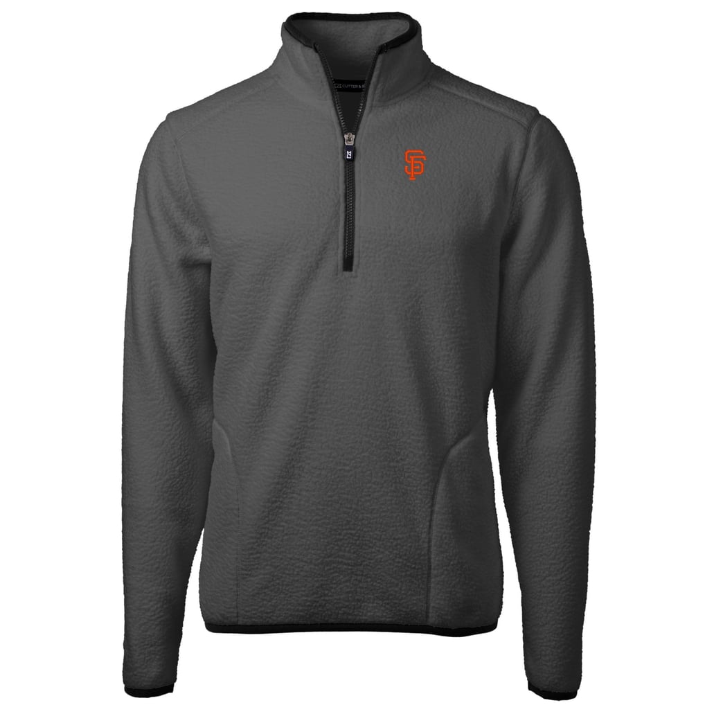  San Francisco Giants Cutter & Buck Cascade Eco Sherpa Fleece Quarter-Zip Pullover Jacket - Gray