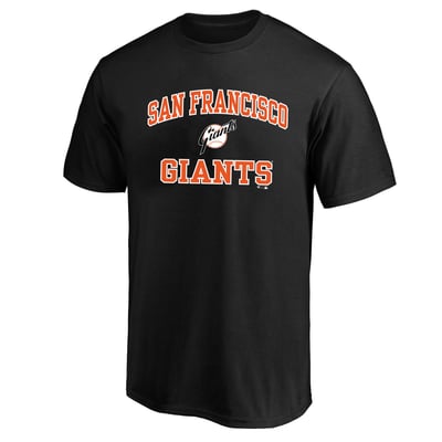  San Francisco Giants Fanatics Big & Tall Cooperstown Collection Heart & Soul T-Shirt - Black