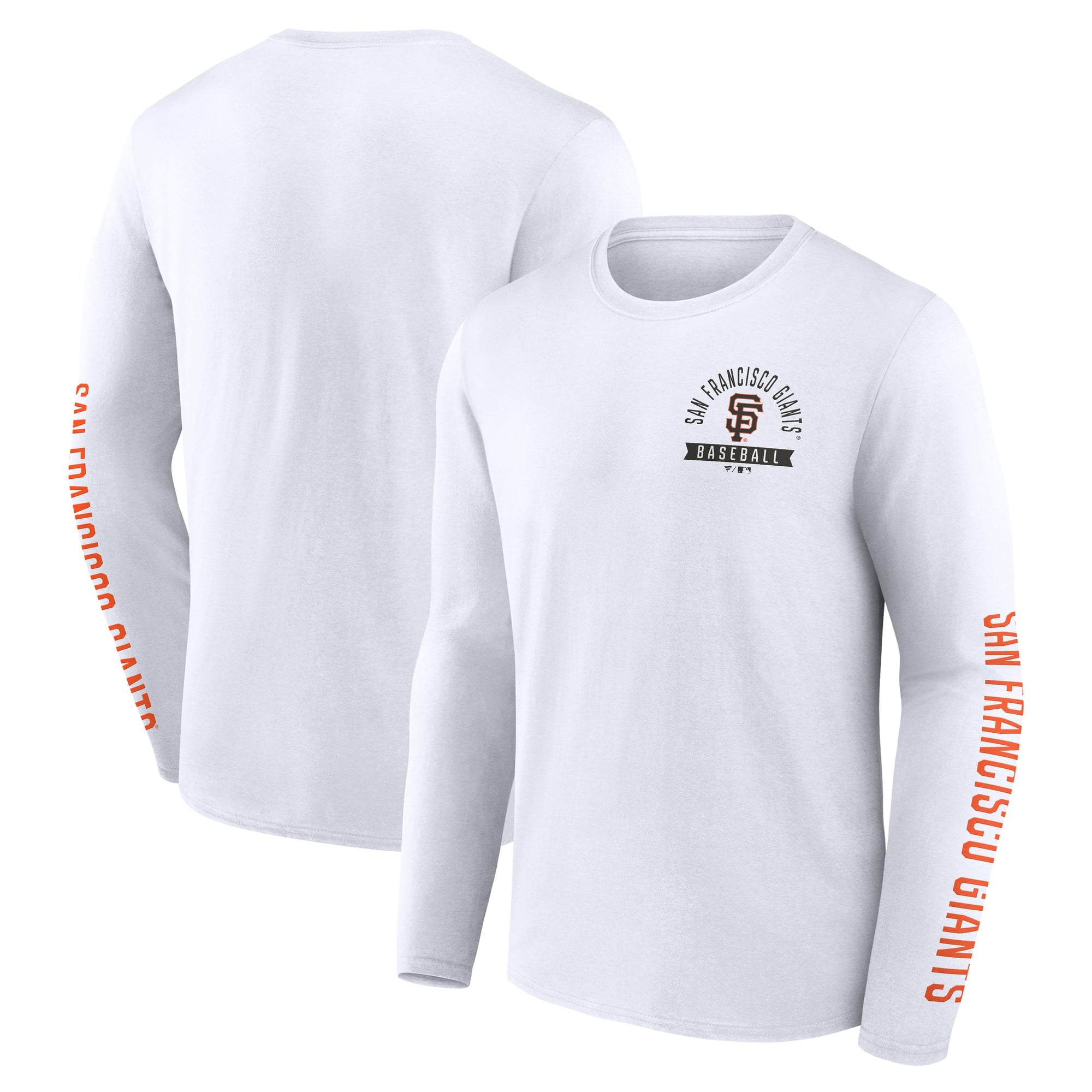 San Francisco Giants Fanatics Press Box Long Sleeve T-Shirt - White