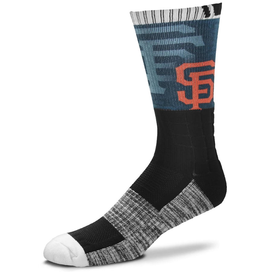 Men's San Francisco Giants For Bare Feet Blackout Crew Socks