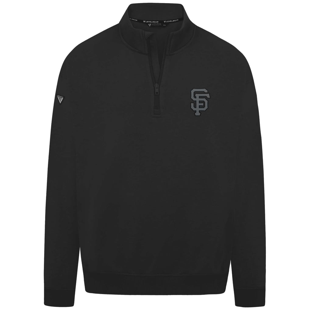  San Francisco Giants Levelwear Murray Nightfall Quarter-Zip Top - Black