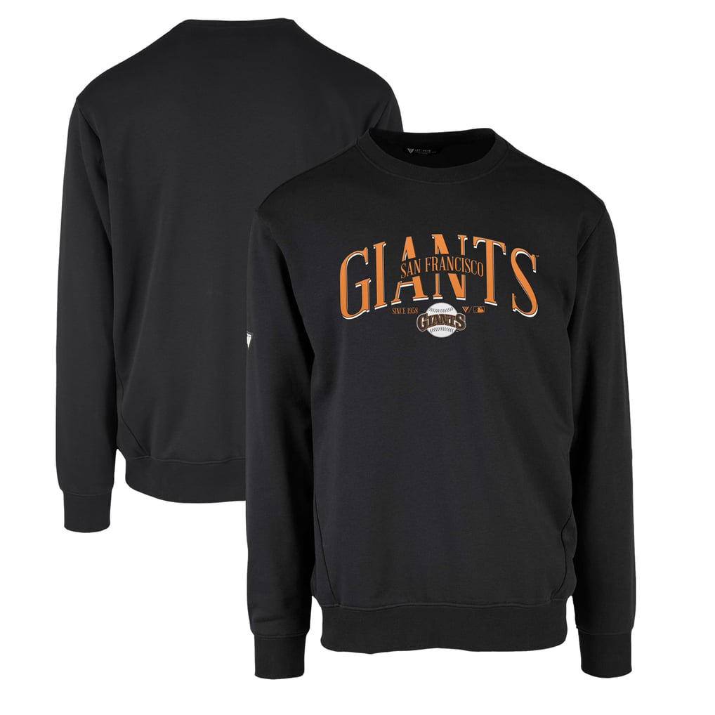 San Francisco Giants Levelwear Zane Cooperstown Collection Retro Spellout Pullover Sweatshirt - Black