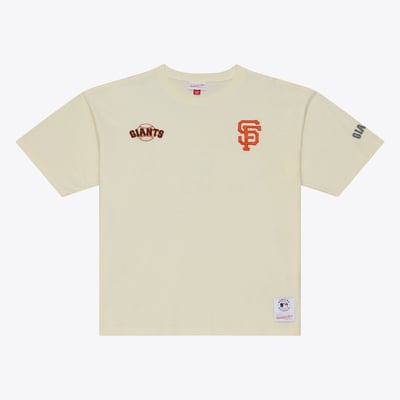  San Francisco Giants Mitchell & Ness Heritage Hues Oversized T-Shirt - Cream