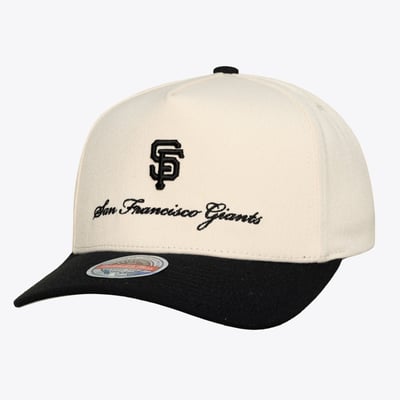  San Francisco Giants Mitchell & Ness Flawless Stretch-Snap Hat - Cream/Black