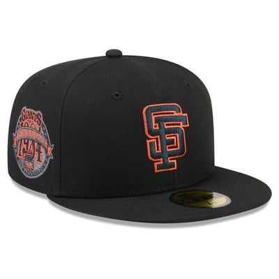  San Francisco Giants New Era Color Pop 59FIFTY Fitted Hat - Black