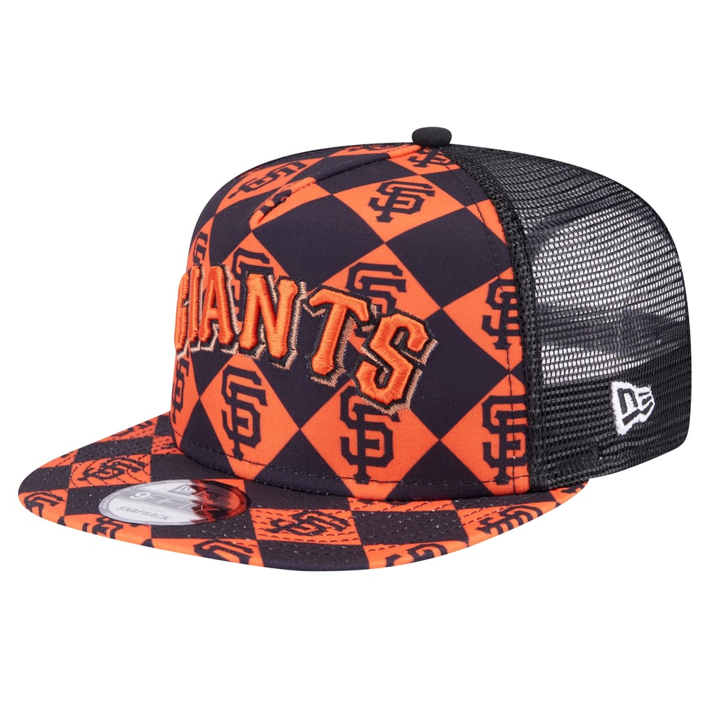 San Francisco Giants New Era Seeing Diamonds A-Frame Trucker 9FIFTY Snapback Hat - Black