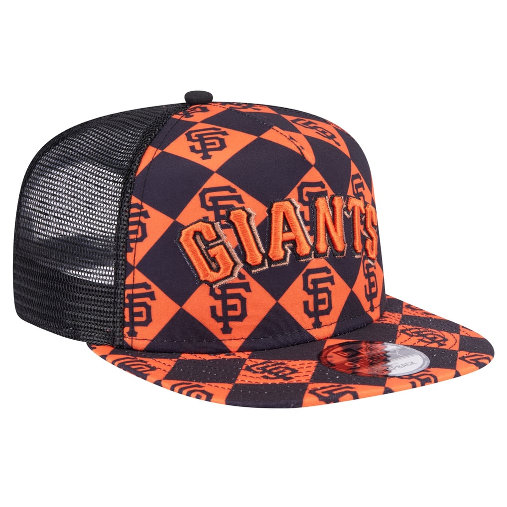 San Francisco Giants New Era Seeing Diamonds A-Frame Trucker 9FIFTY Snapback Hat - Black