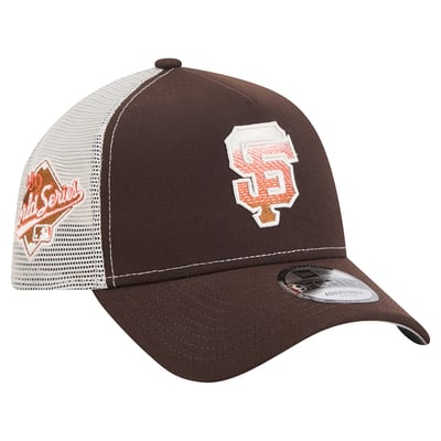 San Francisco Giants New Era Pumpkin Spice 9FORTY A-Frame Adjustable Trucker Hat - Brown
