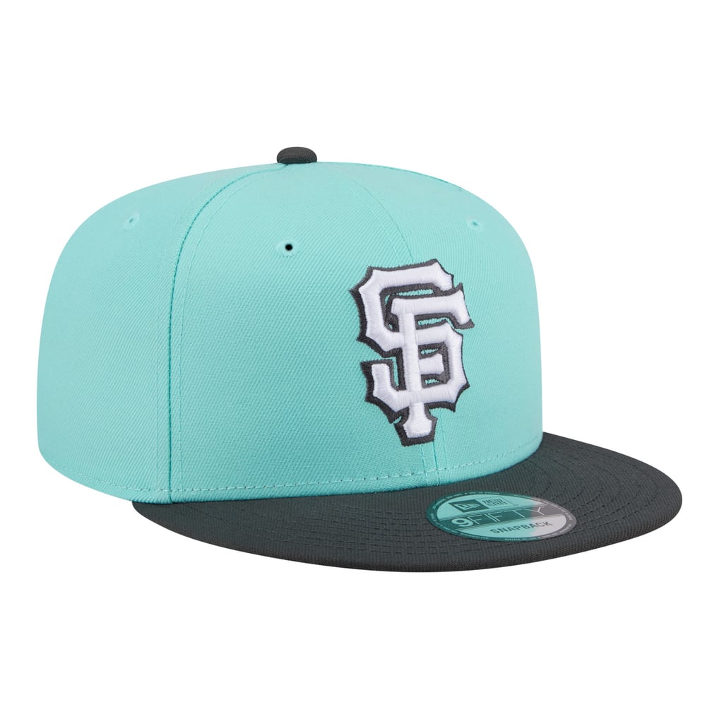 San Francisco Giants New Era Two-Tone Color Pack 9FIFTY Snapback Hat - Turquoise/Charcoal