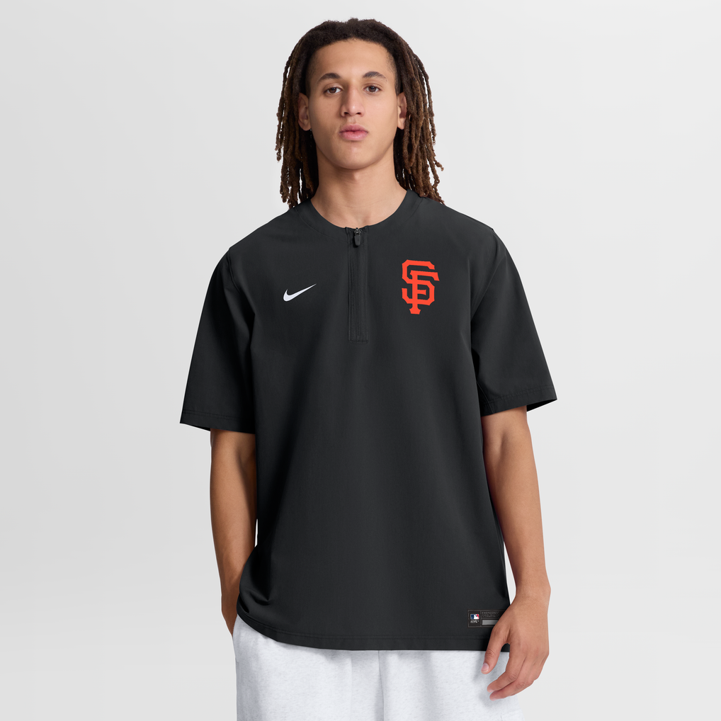 San Francisco Giants Nike Authentic Collection Dri-FIT Quarter-Zip Windshirt - Black