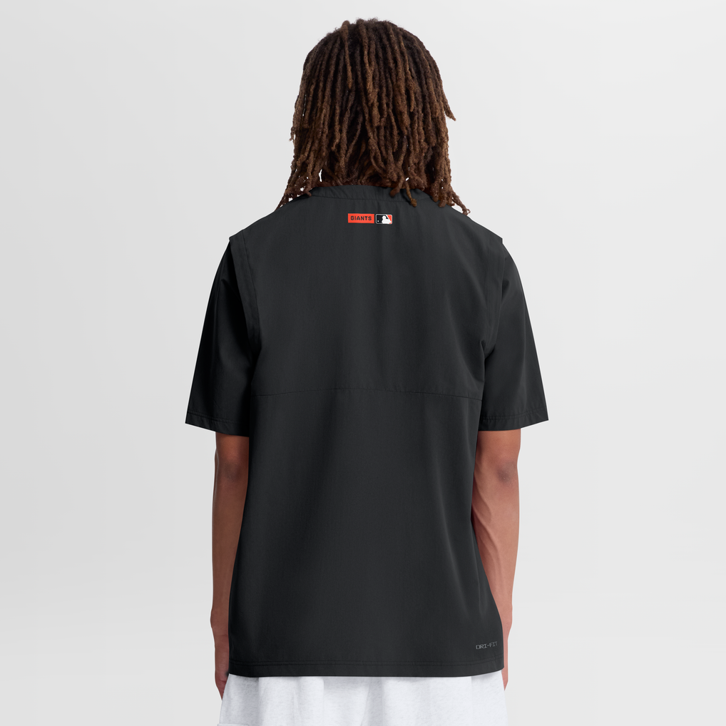 San Francisco Giants Nike Authentic Collection Dri-FIT Quarter-Zip Windshirt - Black