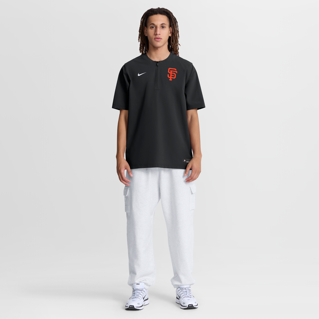 San Francisco Giants Nike Authentic Collection Dri-FIT Quarter-Zip Windshirt - Black