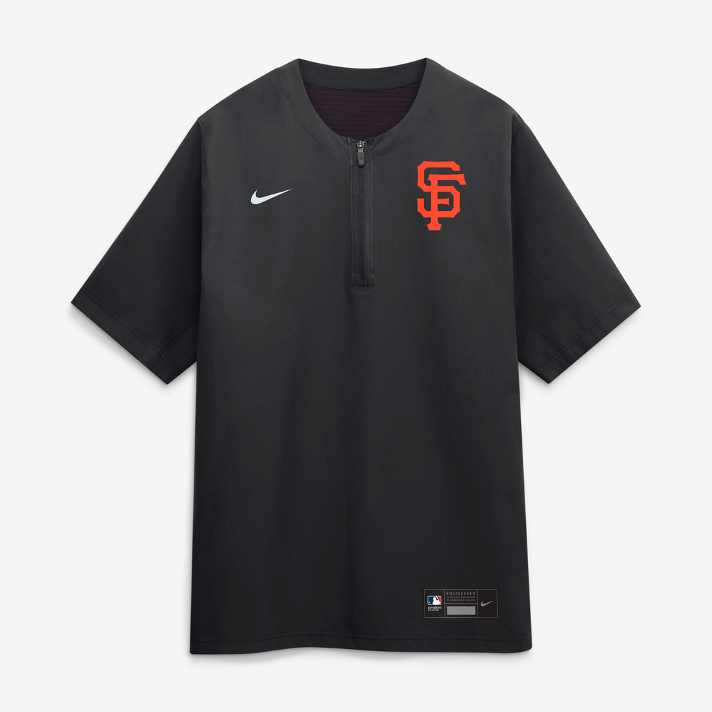 San Francisco Giants Nike Authentic Collection Dri-FIT Quarter-Zip Windshirt - Black