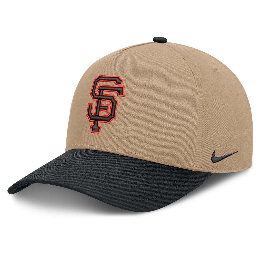  San Francisco Giants Nike Rise A-Frame Adjustable Hat - Khaki/Black