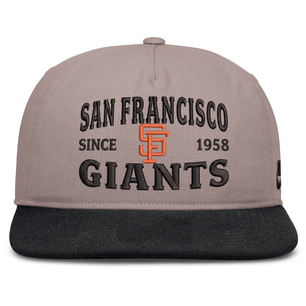 San Francisco Giants Nike Cooperstown Pro 5-Panel Adjustable Hat - Light Brown/Black