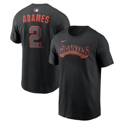 Willy Adames San Francisco Giants Nike Alternate 2 Name & Number T-Shirt - Black
