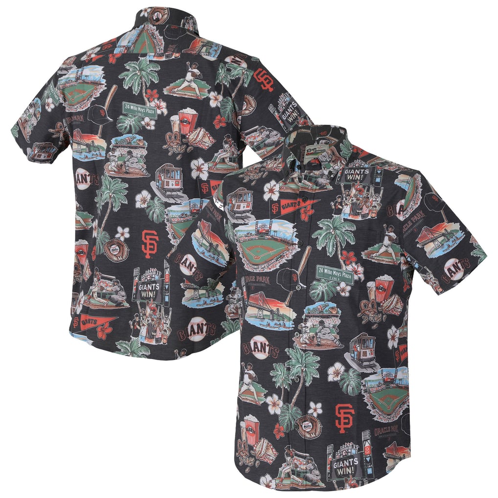 San Francisco Giants Reyn Spooner Big & Tall Scenic Performance Tri-Blend Aloha Button-Down Shirt - Black