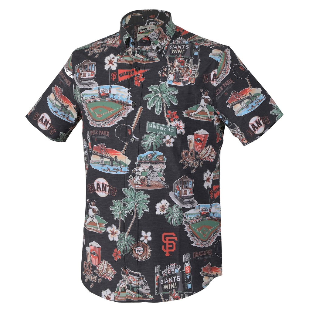 San Francisco Giants Reyn Spooner Big & Tall Scenic Performance Tri-Blend Aloha Button-Down Shirt - Black