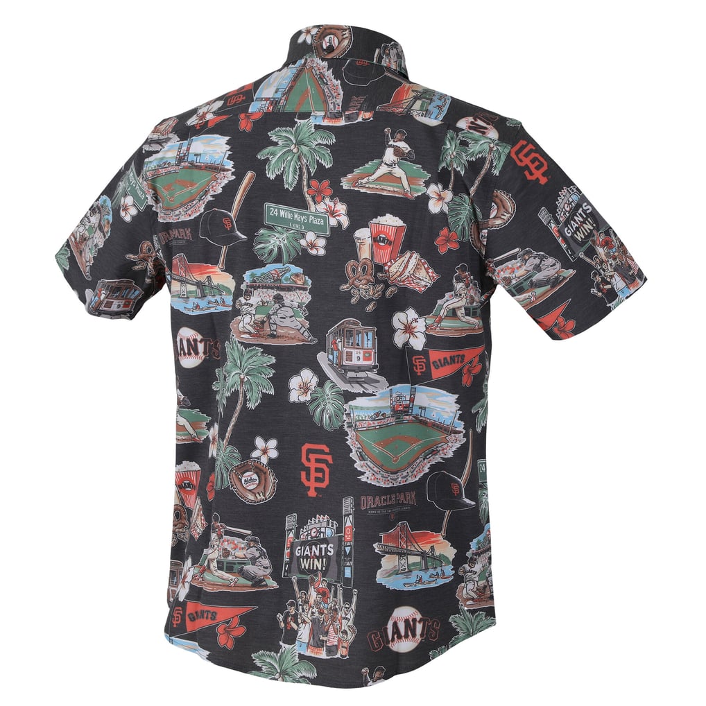 San Francisco Giants Reyn Spooner Big & Tall Scenic Performance Tri-Blend Aloha Button-Down Shirt - Black