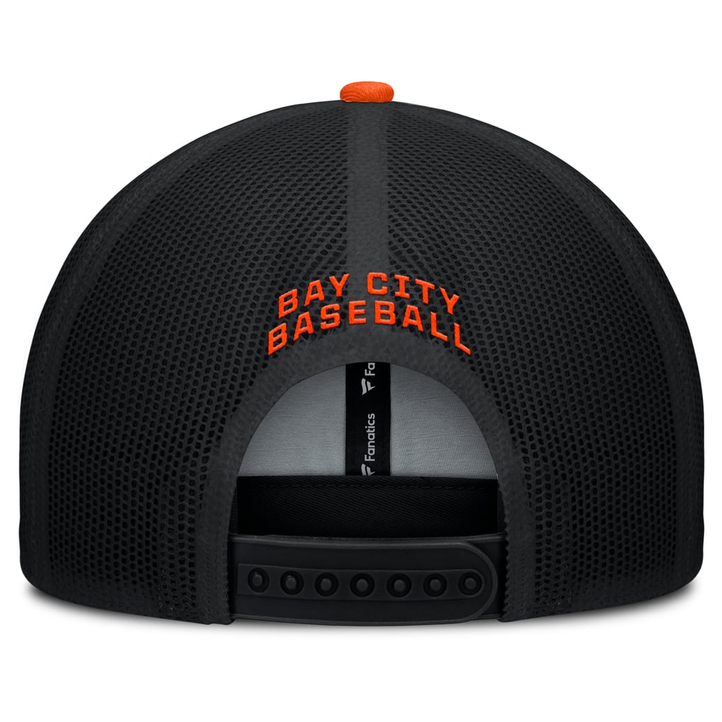 San Francisco Giants Fanatics Cutoff Adjustable Trucker Hat - Black/Orange