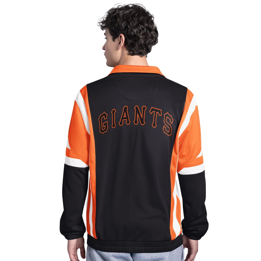 Zipper Code Jacket Men's San Francisco Giants Starter Black/Orange Contender Tricot Full ...