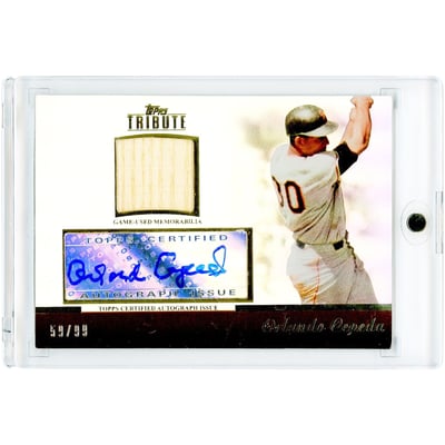 Orlando Cepeda San Francisco Giants Autographed 2011 Topps Tribute Game Used Bat Relic #TAR-OC2 #59/99 Card
