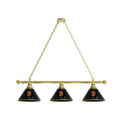 San Francisco Giants 3-Shade Billiard Light with Brass Fixture