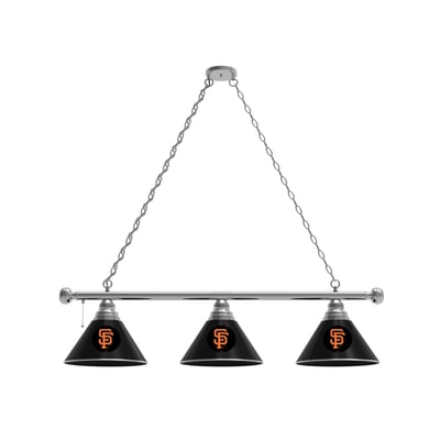 San Francisco Giants 3-Shade Billiard Light with Chrome Fixture