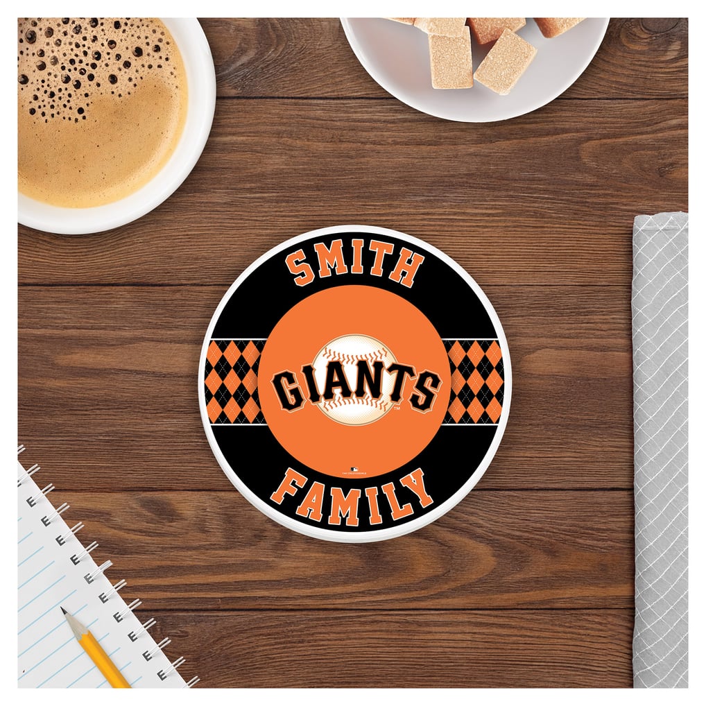 San Francisco Giants 4" Personalized Circular Coasters 4-Pack Set