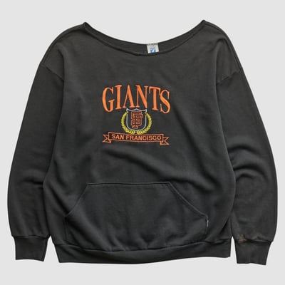 San Francisco Giants Logo 7 90s Pullover Sweatshirt - Black - S by Fanatics Real Vintage