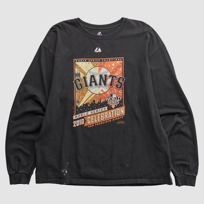 San Francisco Giants Majestic 2010 Long Sleeve T-shirt - Black - 2XL by Fanatics Real Vintage