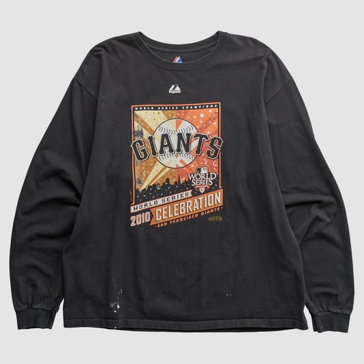 San Francisco Giants Majestic 2010 Long Sleeve T-shirt - Black - 2XL by Fanatics Real Vintage
