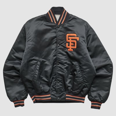 San Francisco Giants Starter 90s Full Snap Jacket - Black - M by Fanatics Real Vintage