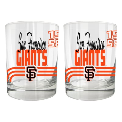 San Francisco Giants Two-Piece 12oz. Heritage Rocks Glass Set