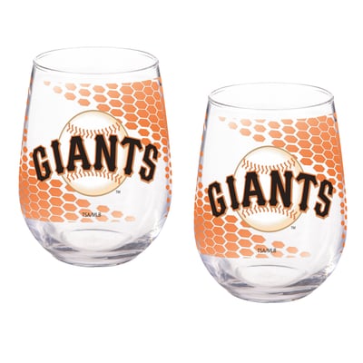 San Francisco Giants Two-Piece 17oz. Color Fade Stemless Wine Glass Set