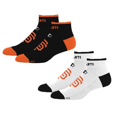  San Francisco Giants Starter Unisex Two-Pack Front & Center Quarter Length Socks