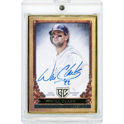 Will Clark San Francisco Giants Autographed 2023 Topps Gilded Collection Gallery Of Gold Frame #GOG-WC #10/50 Card